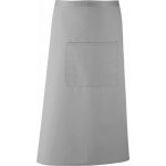 Premier Workwear Keprová dlouhá barmanská zástěra s velkou kapsou šedá světlá Pantone 428 90x80cm PW158 – Hledejceny.cz