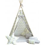 BabyTýpka Cikcak teepee yellow grey – Zboží Dáma