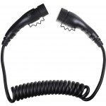 Sectron 11kW nabíjecí kabel elektromobilu Type 2 Type 2 400V 3×16A 4m spirálový – Sleviste.cz