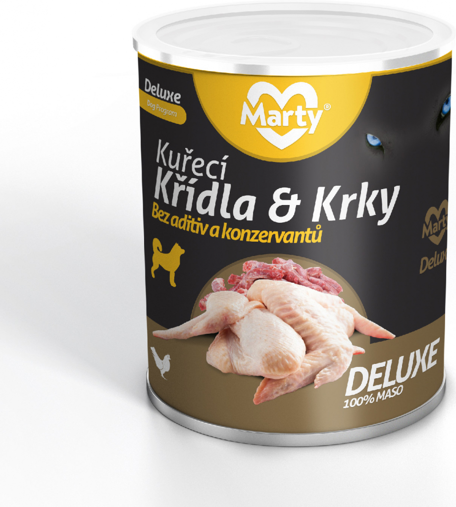 Marty DeLuxe Adult kuřecí křídla & krky 800 g