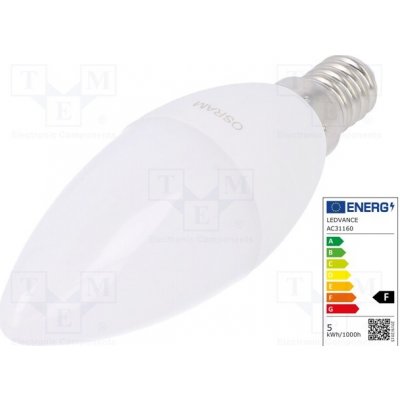 Osram 4052899971066 žárovka LED studená bílá E14 230VAC 470lm P 5,7W 6500K – Hledejceny.cz