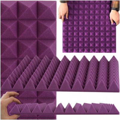 Akustický panel Bitmat pyramida fialová 50x50x5 cm – Hledejceny.cz