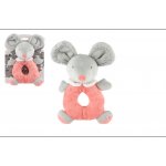 Teddies Chrastítko myš plyš 15x22cm růžové – Zboží Dáma