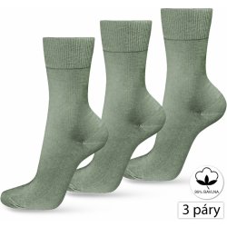 Happy Feet HF-26 Bavlnené pánské ponožky 3páry zelená