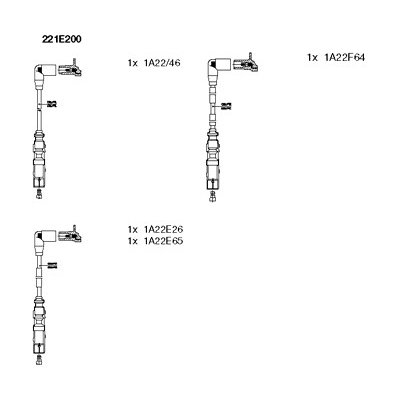 221E200 BREMI Sada kabelů pro zapalování – Zboží Mobilmania