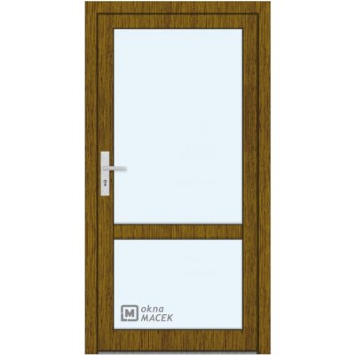 Kömmerling vchodové dveře 76 AD OM 1012 pravé ořech sklo čiré 80 x 203 cm – Hledejceny.cz