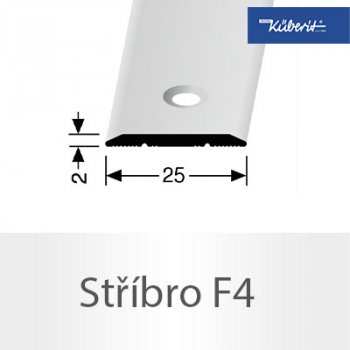 Küberit 442 Přechodový profil F4 stříbrná 1 m