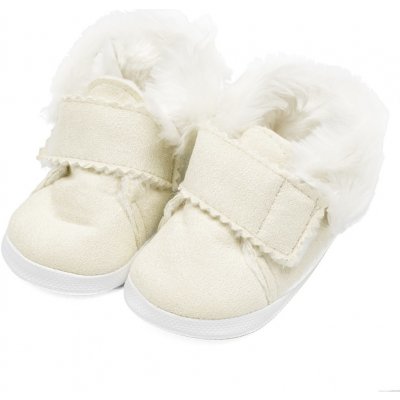 New Baby Kojenecké zimní semiškové capáčky béžové – Zboží Mobilmania