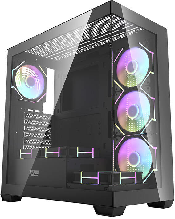 Darkflash DS900 black + 7 fans ARGB