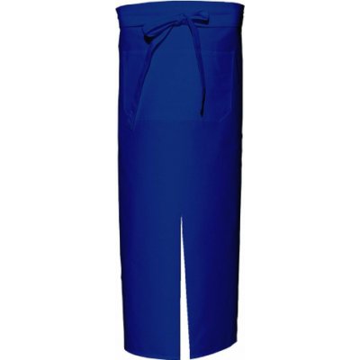 Link Kitchen Wear Bistro a barová zástěra do pasu s kapsou a rozparkem pro dynamickou práci modrá královská – Hledejceny.cz