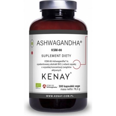 Kenay KSM 66 Ashwagandha BIO 300 kapslí – Hledejceny.cz