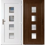 OknaDvereNaMiru.cz Vchodové dveře 010 zlatý dub / bílá pravé otevírání dovnitř 110 x 210 cm – Hledejceny.cz