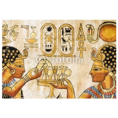 WEBLUX 5136970 Samolepka fólie Fragment of Egyptian papyrus Fragment egyptského papyru rozměry 145 x 100 cm – Zboží Mobilmania