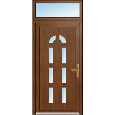 OknaDvereNaMiru.cz Vchodové plastové dveře STYL 119 + Nadsvětlík zlatý dub 105 x 220 cm – Hledejceny.cz