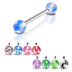 Šperky4U piercing do jazyka akrylát PJ01102-GW