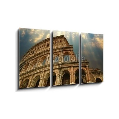 Obraz 3D třídílný - 90 x 50 cm - Great Colosseum in Rome Velké koloseum v Římě – Zbozi.Blesk.cz