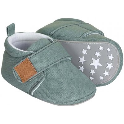 Sterntaler Mikk-Line dětské bačkůrky z plátna zelené – Zboží Mobilmania
