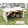 Domek pro hlodavce Trixie Dřevěný dům pro králíky opalované dřevo 50 x 26 x 31 cm