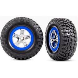 Traxxas kolo 2.2/3.0" disk SCT chromovaný/modrý pneu KM2 2