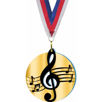 Akrylátová medaile Hudba Zlatá – Zboží Mobilmania