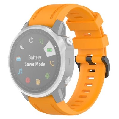 PROTEMIO SILICONE Řemínek Garmin Fenix 6S/6 Pro /6S Sapphire oranžový 37190 – Hledejceny.cz