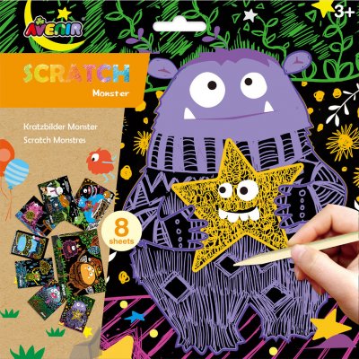 Škrabací obrázky 8ks Příšerky – Zboží Mobilmania
