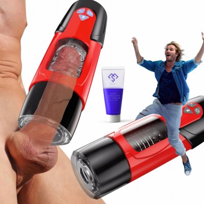 Paloqueth Electric Thrusting & Rotating Masturbator with 7 Modes and Realistic 3D Channel Red – Zboží Dáma
