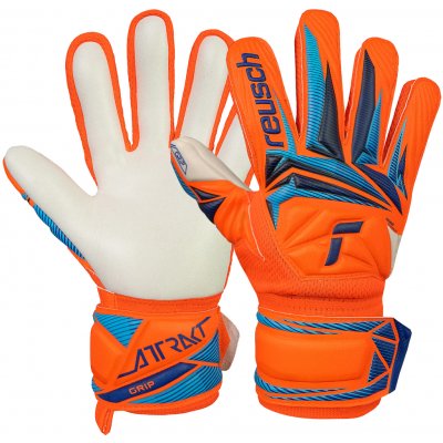 Reusch Attrakt Grip oranžová/modrá UK 6,5 – Hledejceny.cz
