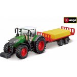 Bburago 10cm Farm tractor Fendt 1050 s přívěsem na balíky – Sleviste.cz