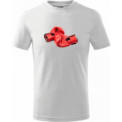 Boxerské rukavice červené Tričko dětské bavlněné Bílá