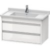 Koupelnový nábytek Duravit Umyvadlová skříňka 480x800x455 mm, 2 zásuvky, lesklá bílá - KT664402222