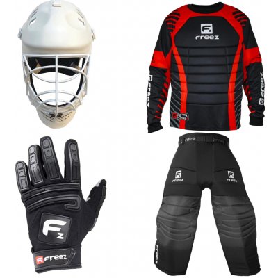 Freez Brankářský set G-180 + maska MPS Penquin White + Florbalové rukavice G-190 – Hledejceny.cz