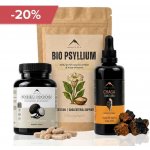 Hrotlife Podpora střev Poria cocos 90 kapslí + Chaga tinktura 100 ml + Psyllium BIO 150 g – Hledejceny.cz