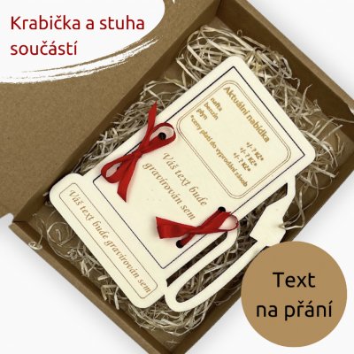 PanDatel Dřevěné pouzdro na peníze - BENZÍN - Váš text – Zboží Mobilmania