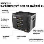 Toughbuilt StackTech XL Box na nářadí se 3 zásuvkami TB-B1-D-70-3 – Zboží Mobilmania
