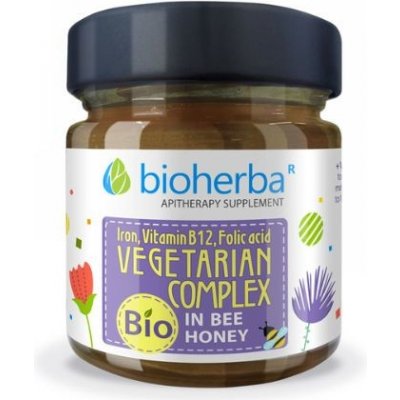 Bioherba Včelí med železo + vitamín B12 + kyselina listová 280 g