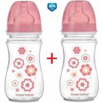 Canpol babies láhev se širokým hrdlem Newborn baby růžová 240ml – Zboží Dáma