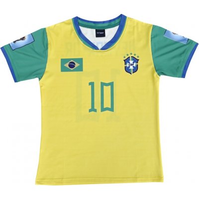 Numberoplus dětský fotbalový dres tričko Neymar Brazílie A2 – Zboží Mobilmania