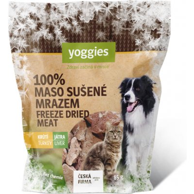 Yoggies Mrazem sušená lyofilizovaná krůtí játra 85 g