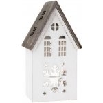 Dakls Dřevěný svícen s LED - domek 23 cm – Hledejceny.cz