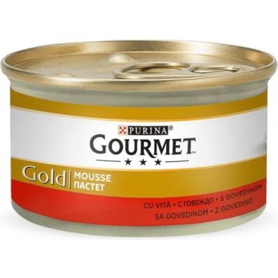 Gourmet Gold Mousse s hovězím 12 x 85 g