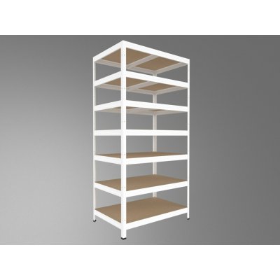Biedrax Regál 60 x 60 x 240 cm bílý 7 polic – Sleviste.cz