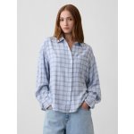 GAP Flanelová oversize košile Modrá Modrá – Hledejceny.cz