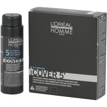 L'Oréal Homme Cover 5 Hair Long M 5 Light Brown světle hnědá barva na vlasy  3 x 50 ml od 537 Kč - Heureka.cz