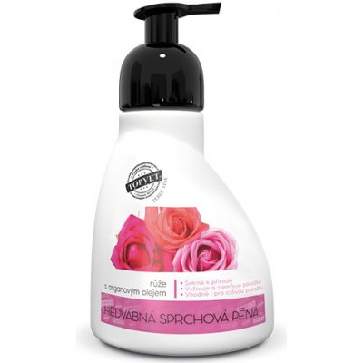 Perlé Cosmetic sprchová pěna růže s arganovým olejem 300 ml – Zboží Mobilmania