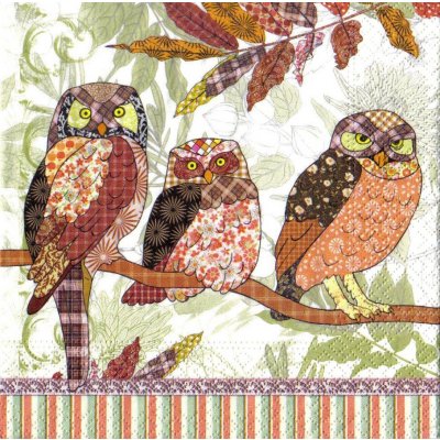 Ubrousek 33x33cm Sovičky origami – Zbozi.Blesk.cz