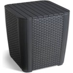 KETER Stůl zahradní s úložným boxem LUZON 43 x 57cm grafit – Zboží Dáma