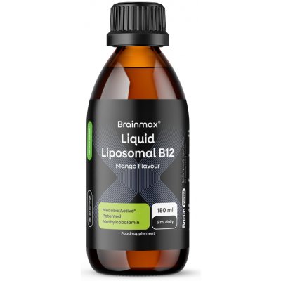 BrainMax Liquid Liposomal Vitamin B12 Mango 100 µg 150 ml – Hledejceny.cz