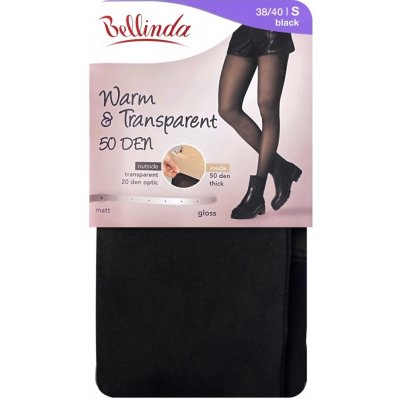 Bellinda Teplé dámské punčocháče 50 DEN ve vzhledu 20 DEN černá – Zboží Mobilmania