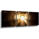 Obraz 3D třídílný - 150 x 50 cm - light at the end of the tunnel světlo na konci tunelu – Zbozi.Blesk.cz